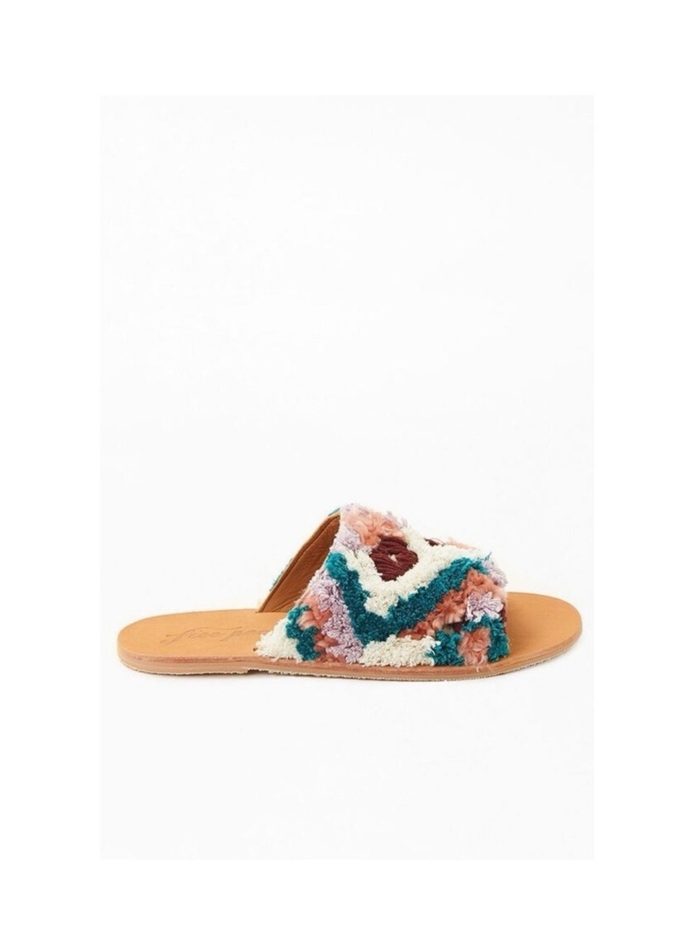 Free People Womens Yuma Woven Mules Wisteria Combo Purple Blue‎ Size 38.5 Boho